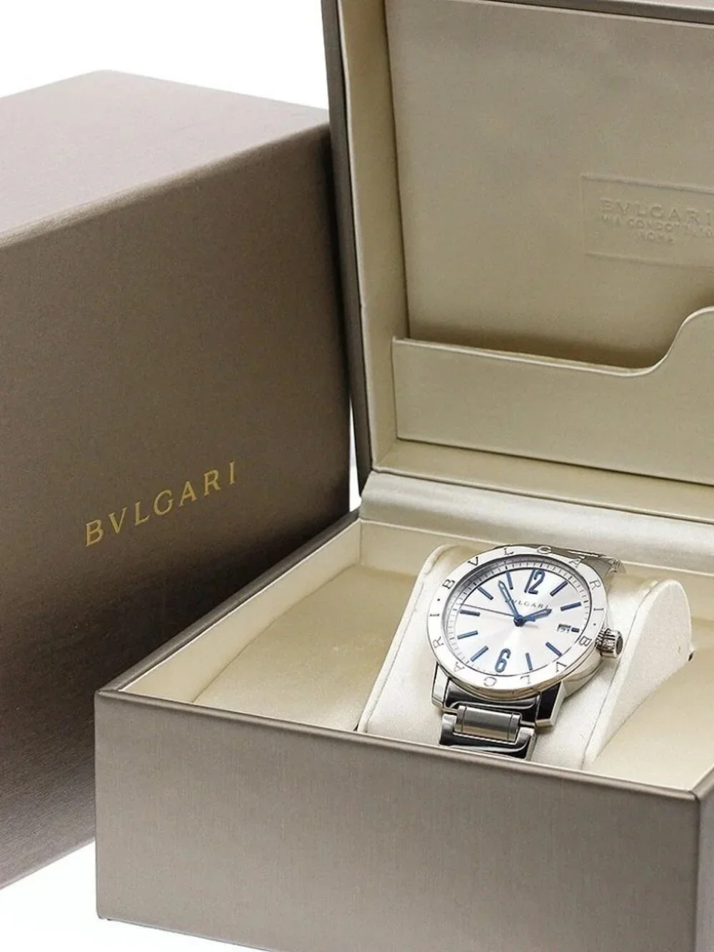 BVLGARI BVLGARIBVLGARI BB39S Date Silver Dial Automatic Men's Watch_968304